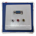 VGA 3AV Component Composite Video Wall Panel Plate